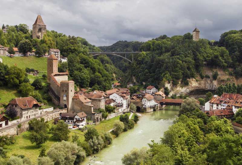 Vue aérienne de Freiburg